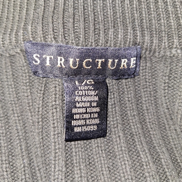 A Structure men's long sleeve ribbed 100% cotton sweater in a size large. - Picture 3 of 7